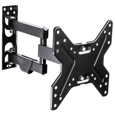 TV Bracket - for 17 - 42 inch screens, extendable, swivel, tilt TV wall mount - black