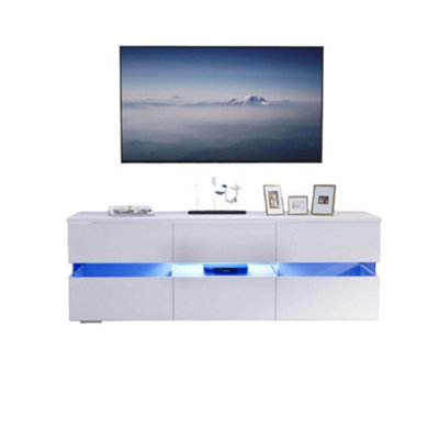 TV Cabinet High Gloss Front with UV LED Lights