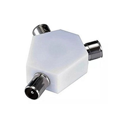 TV FM Aerial 2 Way "Y" Coaxial Splitter