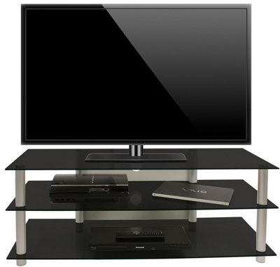 TV Furniture Fernseh Rack Alu Glass Zumbo
