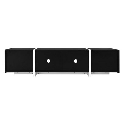 TV Stand 170 cm Black TV Unit Cabinet with Door Drawer Storage High ...