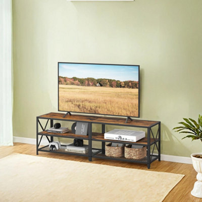 TV Stand for TV up to 70 Inches, TV Table, 3-Tier TV Console, Steel ...