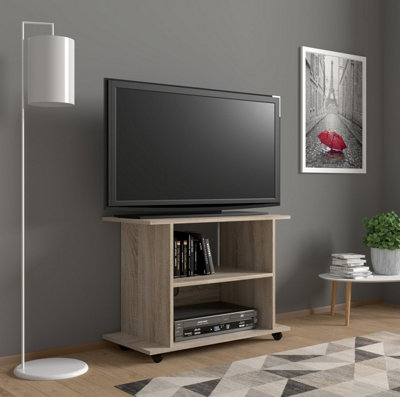 TV Stand in Oak Sonoma - W400mm x H600mm x W800mm - Compact and versatile