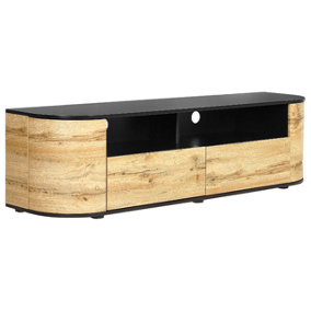 TV Stand Light Wood and Black JEROME