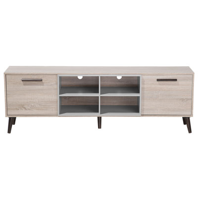 TV Stand Light Wood with Grey ALLOA