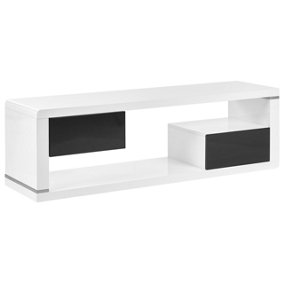TV Stand White and Black SPOKAN