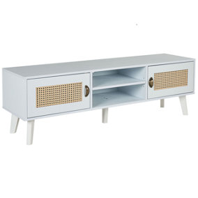 TV Stand White with Beige PARTON