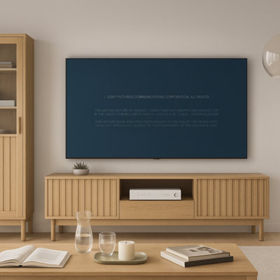 TV Stand with Storage Modern Cabinet 160cm Slatted Ribbed Fluted ...