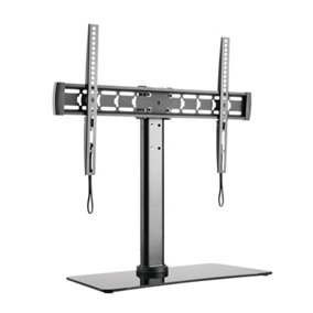 TV-Stand with tilt and swivel table top in black