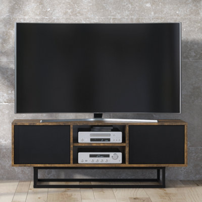 Black vintage tv outlet stand