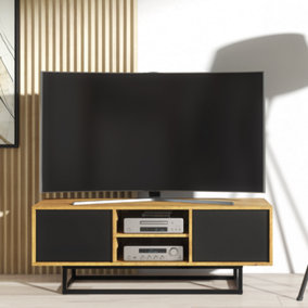 TV Unit 120cm Sideboard Cabinet Cupboard TV Stand Living Room Oak&Black