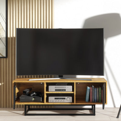 TV Unit 120cm Sideboard Cabinet Cupboard TV Stand Living Room Oak&Black