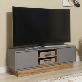 TV Unit 120cm Sideboard Cabinet Cupboard TV Stand Living Room Oak & Grey