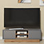 TV Unit 120cm Sideboard Cabinet Cupboard TV Stand Living Room Oak & Grey