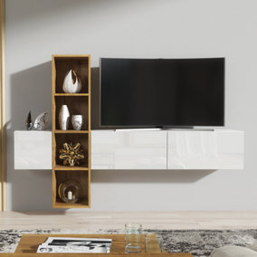 TV Unit 180 cm Modern Wall TV Stand Living Room Cabinet Matt Doors