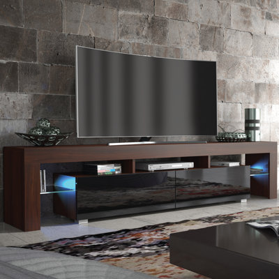 High gloss walnut store tv unit