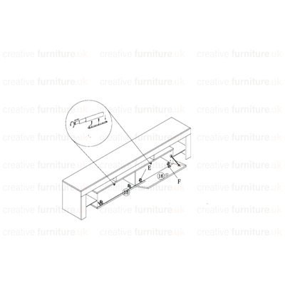 TV Unit 200cm White Modern Stand Gloss Doors Free LED