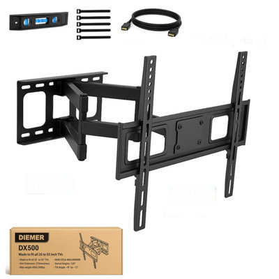 TV Wall Bracket Tilt & Swivel Mount for 26-55 Inch Screens, 45kg ...