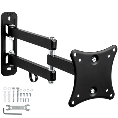 TV Wall Mount, for 10-24 inch TV's - tilt and swivel - black