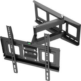 TV wall mount for 32-55 inch (81-140cm) can be tilted and swivelled spirit level - black