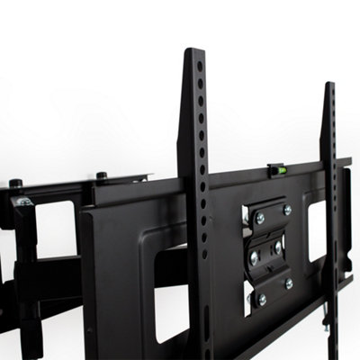 TV wall mount for 32-65 inch (81-165cm) can be tilted and swivelled spirit level - black