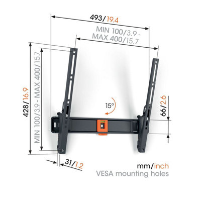 TVM 1415 Tilting TV Wall Mount - 5