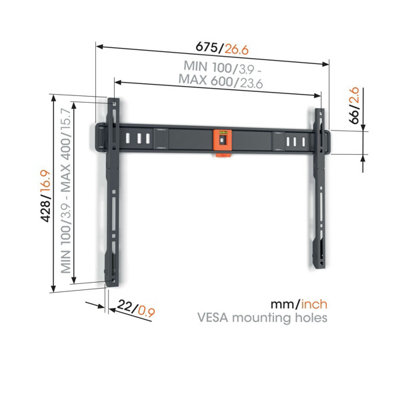 TVM 1605 Fixed TV Wall Mount Large - 5