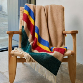 Tweedmill Lifestyle Alaska 100% New Wool Blanket/Throw Pop Multi 130 x 183cm Made in the UK