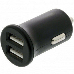 Twin 1.2A USB Socket to 12V Car Cigarette Lighter Dual Phone Charger Adapter