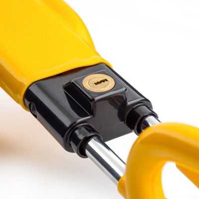 Twin Bar Steering Wheel Lock Stop Thieves Stealing Your Car Universal Fit 3 keys - 6