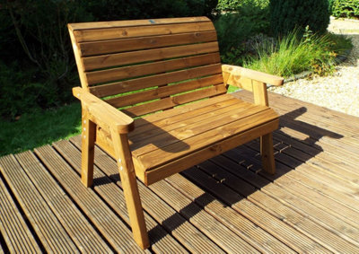 Twin Bench Set Angled with Cushions - W264 x D90 x H98 - Fully Assembled - Grey - 4
