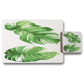 Twin Botanical Leaves (Placemat & Coaster Set) / Default Title