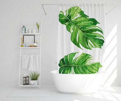 Twin Botanical Leaves (Shower Curtain) / Default Title