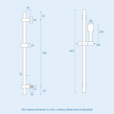Twin Head Matte Black Rainfall Shower Concealed Mixer Valve Inc Hand Held Set - 8