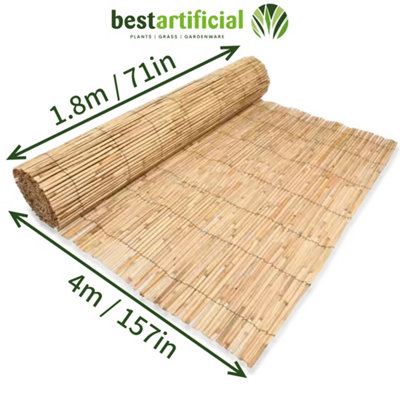 Twin Pack of 4m x 1.8m Split Reed Fencing Screening Rolls for Garden ...