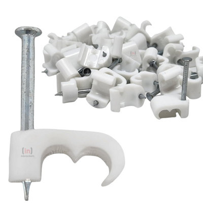 Twin Satellite Cable Clips For Sky Cable Ct63 Wf65 Shotgun Double (Pack Of 50) - 3