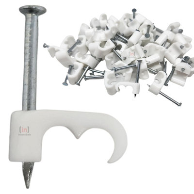 Twin Satellite Cable Clips For Sky Cable Ct63 Wf65 Shotgun Double (Pack Of 50) - 6