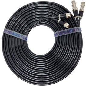Twin Satellite Shotgun Coax Cable Extension Kit with Pre Fitted Professional Compression F Connectors for Sky Q Freesat 1 Metre