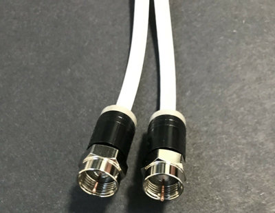 Twin Satellite Shotgun Coax Cable Extension Kit with Pre Fitted Professional Compression F Connectors for Sky Q Freesat 17 Metres - 5