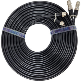 Twin Satellite Shotgun Coax Cable Extension Kit with Pre Fitted Professional Compression F Connectors for Sky Q Freesat 5 Metres