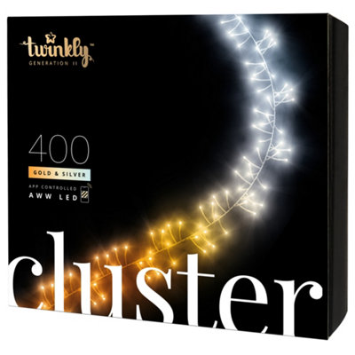Twinkly Cluster App-Controlled LED Christmas Lights with 400 AWW 6m Black Wire Indoor and Outdoor Smart Lighting Decoration Price Comparisons | Compare The Build