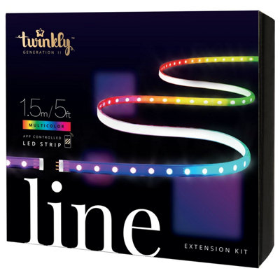 Twinkly Line Extension Kit App-Controlled Adhesive and Magnetic Smart LED Light Strip with RGB (16 Million Colours)