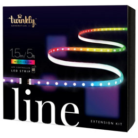 Twinkly Line Extension Kit App-Controlled Adhesive and Magnetic Smart LED Light Strip with RGB (16 Million Colours)