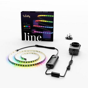 Twinkly Line Starter Kit App-Controlled Adhesive and Magnetic Smart LED Light Strip with RGB (16 Million Colours) Extendable. 1.5m