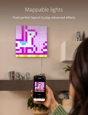 Twinkly Smart Squares Starter Kit App-controlled LED Panels with 64 RGB (16 million colours) Pixels. 1 Master + 5 Extension Tiles