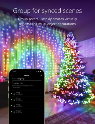Twinkly Strings App-Controlled LED Christmas Lights with 250 RGB+W (16 ...