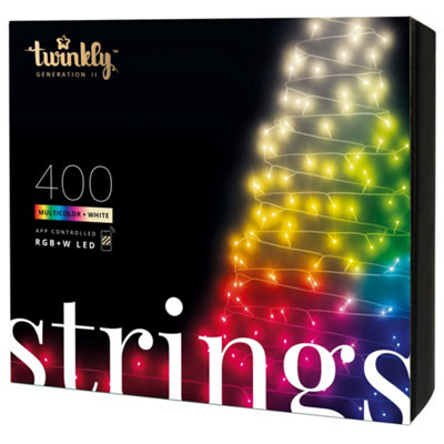 Twinkly Strings App-Controlled LED Christmas Lights with 400 RGB+W (16 Million Colours +WW) 32m Black Wire In/Outdoor Smart Lights Price Comparisons | Compare The Build
