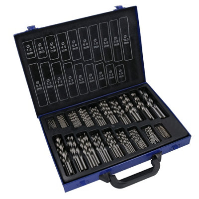 Twist Drill Bit Set Metric 170pc HSS 1mm - 10mm In Suitcase