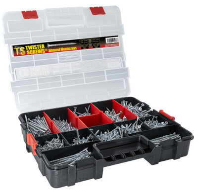 Twister Screws 1280pcs Assorted Multi selection box of its Patented Wood Screws