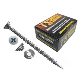Twister Screws Multipurpose Patented screw design Self Drilling/Countersinking (Dia) 4mm (L) 25mm, Pack of 500